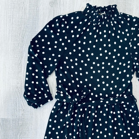 Monteau Black Polka Dot Dress Size S - Picture 2 of 5